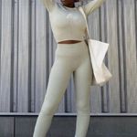 Adanola  Rib Long Sleeve Crop Top Photo 9