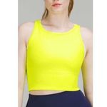Lululemon Power Pivot Ribbed Top sports bra activewear neon yellow spring nwot Photo 0