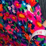 Handmade  Floral Print Pleated Front with Tie Maxi Dress Photo 3