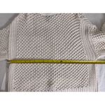 AQUA Women's Ivory Open Knit Cropped Sweater Size S Cotton Blend Photo 3