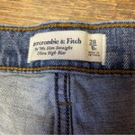 Abercrombie & Fitch 90’s Slim Straight Ultra High Rise Blue Jeans Women’s 28/6 Photo 3