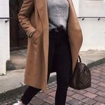 Double breasted tan wool pea coat Size M Photo 0