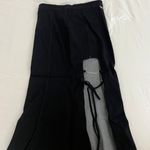 Black Edgy Denim Skirt Size M Photo 0