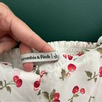 Abercrombie & Fitch Abercrombie Cherry Adjustable Tank Top White Mini Dress Tie Strap Tank Sundress Photo 5