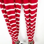 Nick & Nora Red Striped Front Zipper Foot Enclosure Long Sleeves Pajamas Small Photo 7