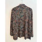 Draper’s & Damon’s Woman’s Cardigan Duster Gorgeous Paisley Print Size: XL Black Photo 1