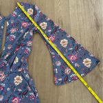 Victoria's Secret NWT Victoria’s Secret Gray Silvery Satin Long-Sleeve Floral Jumpsuit Size XS Photo 4