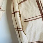 Universal Threads Universal Thread Cute Cream & Brown Plaid Flannel Dress/Shacket with Pockets | M Photo 4