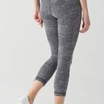 Lululemon Wunder Under Crop III Maze Jacquard White Black size 6 Photo 0