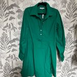 Madewell  green poplin Shirtdress 10 NWT Photo 2