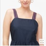 J Crew Scalloped tiered ruffle maxi dress size 2 Navy & Pink Photo 2