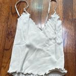 Free People Intimately  m/l White Asymmetrical Ruffled Camisole Photo 0