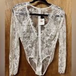 Be Wicked, Long Sleeve Lace Body Suit From Dujor Boutique NWT White Photo 0