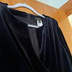 Tadashi Shoji Black Velvet Blazer Jacket Designer Full Back Zipper Party Large Photo 12