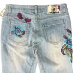 Rocawear  Light Blue Purple Embroidered Low Rise Straight Jeans sz 7 NEW Tags Y2K Photo 9