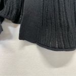 SO  Black Cropped Sheer Ribbed Hoodie Cardigan Juniors Large Y2K 90s Button Front Photo 10