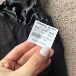 Frederick's of Hollywood NWT  black lingerie babydoll slip with rose detail - L Photo 2