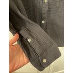 Faherty Women's Dream Cotton Gauze Elise Organic Cotton Blouse in Washed Black,M Photo 6