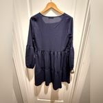 NWT Navy Blue Tiered Dress size M Size M Photo 2