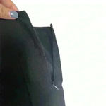 Loft Ann Taylor  Women's Wool Pencil Skirt Black Red Embroidered Hem 14 Photo 8