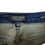 Judy Blue  Boyfriend Jeans Distressed Plaid Patch Dark Wash Stretch Denim 7 28‎ Photo 3