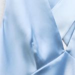 ZARA  maxi dress satin baby blue midi party wedding date evening bodycon slip Photo 10