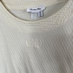 Christian Dior Vintage Womens Monogram Ivory White Jacquard Night Shirt Large Photo 2