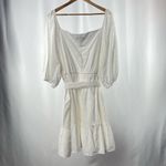 Eloquii Elements Eyelet Dress With Belt in White Size 22 Photo 5