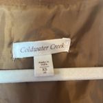 Coldwater Creek  100% Leather Open Cardigan Tan Photo 2