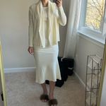2 pc premium knit dress & cardigan set. XS White Photo 17