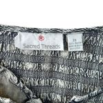 Sacred Threads  Patchwork Textured Top Gray Mixed Fabric Size 2X Photo 5