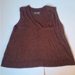 Anthropologie Brown Knit V-Neck Sweater Vest Size XS Photo 1