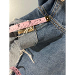 Old Navy denim shortalls size L overalls shorts dark wash cuffed Photo 5