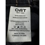 OAT New York Linen Cotton Blend Navy Camel Striped High Rise Shorts (S) Photo 3