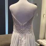 Bohemian Lace Wedding Dress Spaghetti Strap Size 4 NWT Photo 8