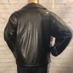 Vintage 1990s Y2K Andy Johns Faux Leather Black Bomber Jacket Medium Runs Small Size undefined Photo 5