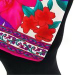 Liz Claiborne VTG Floral Neck Scarf Red Purple Pink Green Photo 3