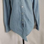Candie's Lace Back Chambray Button Shirt Photo 2