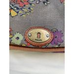 Fossil  Womens Floral Canvas Leather Vintage Crossbody Messenger Bag SKU 6572 Photo 2