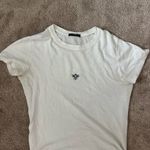 Brandy Melville  White Baby Tee Photo 2