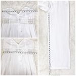 Urban Outfitters BDG  White Crochet Wide‎ Leg Jumpsuit Spaghetti Straps Sz XS New Photo 12