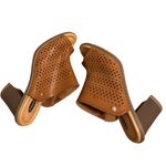 Dr Scholls sz 8.5 Womens Brown Cut Out Leather Open Toe Slip On Heels Chic Comfy Photo 1