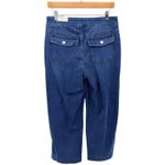 Chico's Wide Leg Ankle Jeans Redwood Indigo Sailor Button Denim US 8R Stretch NWT Photo 4