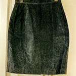 100% Genuine Leather‎ Suede Pencil Skirt Winlit Vintage Black Photo 0