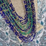 Necklace glass beaded multi strand adjustable necklace‎ 26” long Photo 2