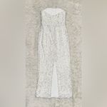 NEW Helsi Leslie Strapless Sequin Column White Midi Dress sz S Photo 4