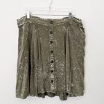 Torrid [] Olive Green Mineral Wash Button Front Skirtall A-Line Mini NWT Size 1X Photo 3