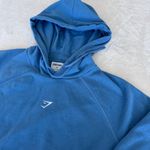 Gymshark Hoodie Womens XS Blue Cropped Training Sweatshirt Gym Logo Sweater Photo 1