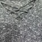 Almost Famous ‎ dark gray short sleeve sweater large (juniors) v neck criss cross Photo 5