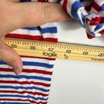 Talbots Tee XS Red Blue Striped Linen Blend Coastal Preppy Nautical Patriotic Photo 3